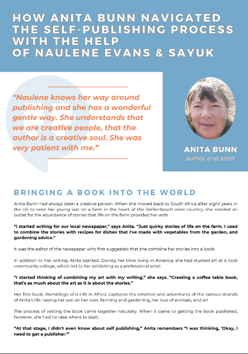 How Anita Bunn Navigated the Self-Publishing Process with the Help of Naulene Evans